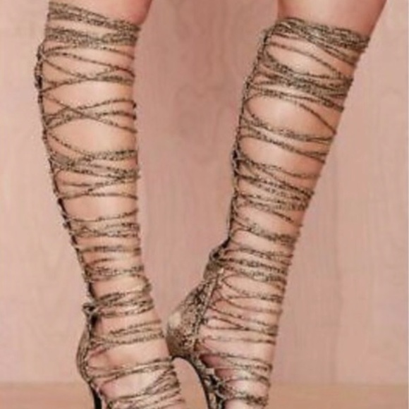 HOT Summer Snake-Skin JEFFERY CAMPBELL Lace-up Heels - Picture 2 of 4